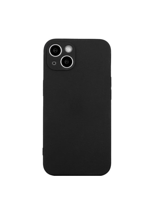 Silicone TPU Back Cover With Camera Protector For iPhone 15 Plus Black - Image 1